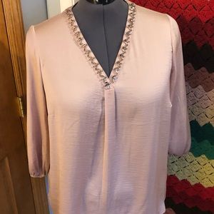 Baby pink top with jewels